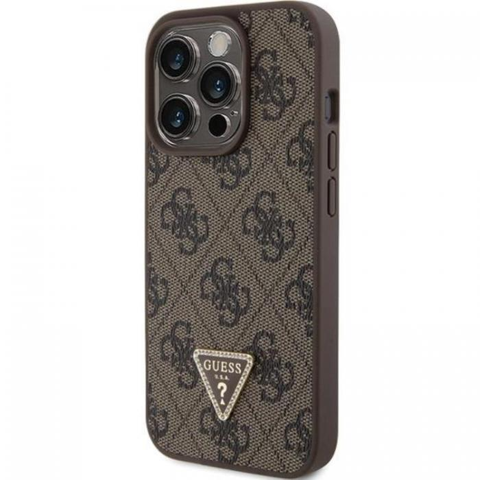 Guess iPhone 15 Pro Max Mobilskal 4G Triangle Strass - Brun